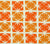 China Seas Fabric: Georgia Small Scale - Custom Tangerine / Orange on Tinted Belgian Linen / Cotton