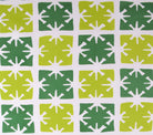 China Seas Fabric: Georgia Large Scale - Custom Forest Green / Lime on White Belgian Linen/Cotton