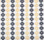 China Seas Fabric: Frowick Small Scale - Custom Black / Tan on Tinted Belgian Linen / Cotton