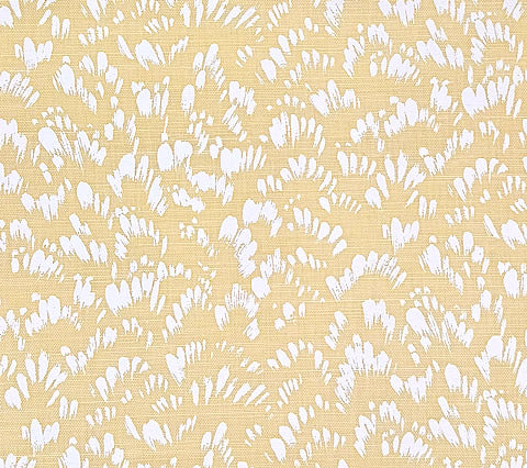 China Seas Fabric: Palmerie - Custom French Blue on Tinted Belgian Linen / Cotton