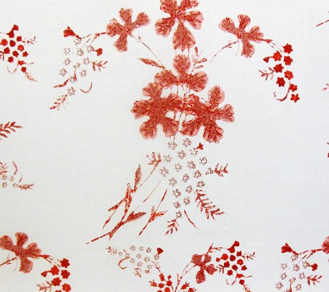 China Seas Fabric: Peacock Batik - Multi Pinks On Tinted Belgian Linen / Cotton