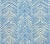 Alan Campbell Fabric: Petite Zig Zag - Custom Pacific Blue on White Belgian Linen / Cotton