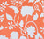 Alan Campbell Fabric: Potalla Background - Custom Coral on White Belgian Linen/Cotton