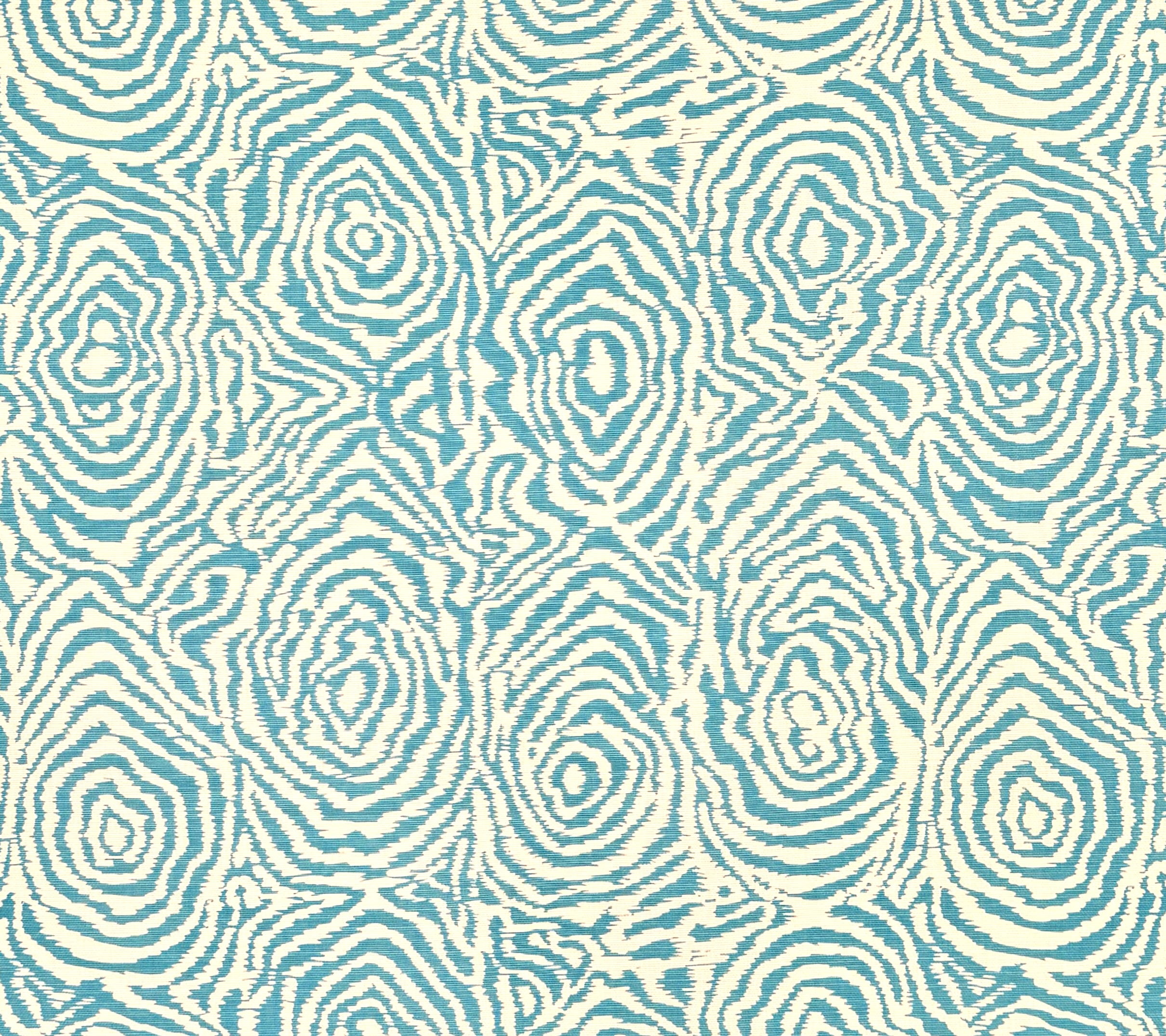 Alan Campbell Fabric: Meloire Reverse - Custom Turquoise on Tinted
