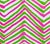 Alan Campbell Fabric: Zig Zag Multicolor - Custom Pink / Green on White Belgian Linen / Cotton