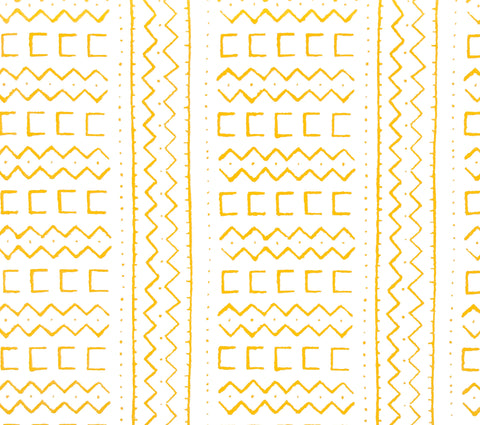 Alan Campbell Wallpaper: Beau Rivage- Custom Yellow on White Paper