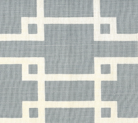Quadrille Fabric: Brighton Reverse Neutral - Custom Vapor on Tinted Belgian Linen / Cotton