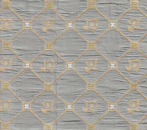 Quadrille Woven Fabric: Carlton - Ice Blue