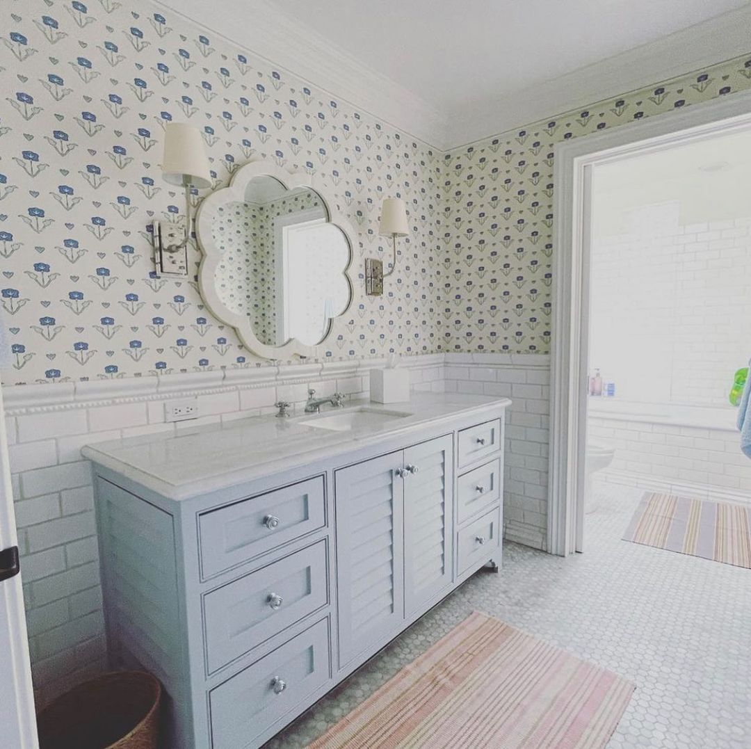 Clementine Allover wallpaper, Marin Paper Company
