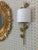 China Seas Wallpaper: Club Cane - Custom Creams / Taupe on Blue (FIVE YARD MINIMUM)