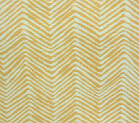 Alan Campbell Fabric: Petite Zig Zag - Custom Inca Gold on Tinted Trevira (Commercial Quality)