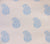 China Seas Fabric: Bangalore Paisley - Custom French Blue on White Belgian Linen / Cotton
