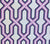China Seas Fabric: Gorrivan Fretwork - Custom Lilac / Navy on Tinted Linen / Cotton