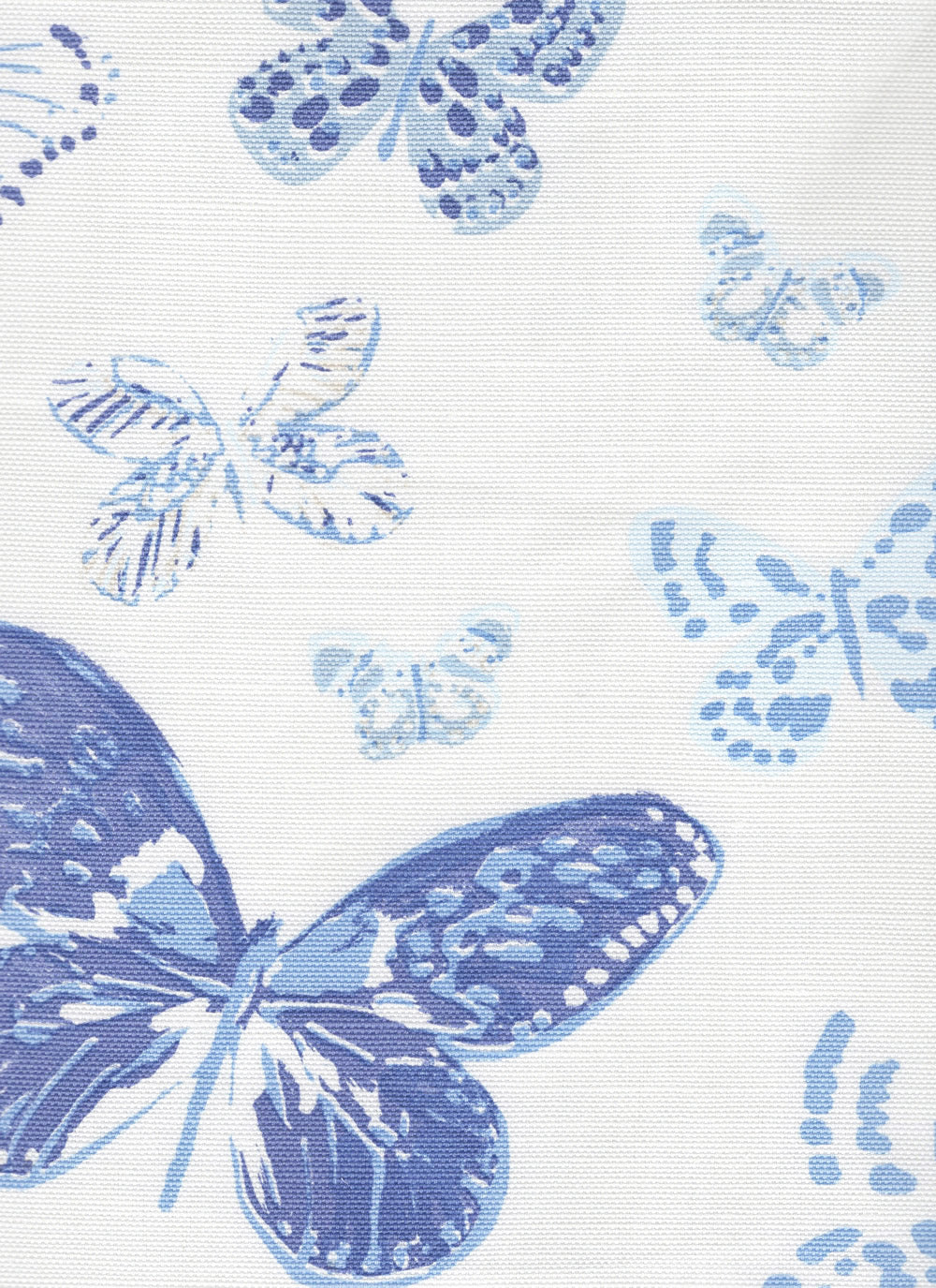 Quadrille Fabric: Les Enfants Engraving- French Blue on Tinted Belgian Linen / Cotton main image 1