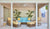 China Seas Fabric: Lyford Background - Custom Light Turquoise on White Belgian Linen / Cotton