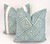 China Seas Fabric: Fiorentina - Custom Teal on Tinted Belgian Linen / Cotton