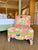 China Seas Fabric: Flowers II - Custom Multi Coral / Yellow / Green / Orange on Belgian Linen / Cotton