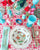 China Seas Fabric: Georgia Small Scale - Custom Pink / Magenta Tinted Belgian Linen / Cotton