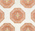 Home Couture Fabric: Medallion - Melon / Taupe / Camel on Cream 100% Linen