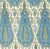 Home Couture Fabric: Kashmir Large Scale - Celeste Blue on Cream Linen / Cotton