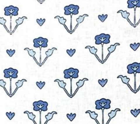 Home Couture Fabric: Clementine Allover - Custom Windsor Blue / Royal Blue / New Navy on 100% Linen