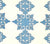 Home Couture Fabric: Argentine - Custom Blue / Navy on White 100% Linen