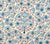 Home Couture Fabric: Kalamkari Floral - Lavender / Sky / Navy on Ivory 100% Linen