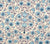 Home Couture Fabric: Kalamkari Floral - Lavender / Sky / Navy on Ivory 100% Linen