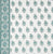 Home Couture Fabric: Persian Flower with Border - Custom Aquas on White 100% Linen