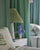 Quadrille Fabric: IL Gioco - Custon Silver / Green on Tinted Belgian Linen / Cotton