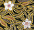 China Seas Fabric: Bunga Print - Custom Black  Multi on Cotton Sateen