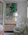 Quadrille Fabric: IL Gioco - Custon Silver / Green on Tinted Belgian Linen / Cotton