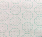 Quadrille Fabric: Sybil - Custom Pale Aqua on Tinted Belgian Linen/Cotton detail
