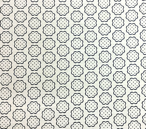 Quadrille Fabric: Sybil - Custom New Navy on Tinted Belgian Linen/Cotton