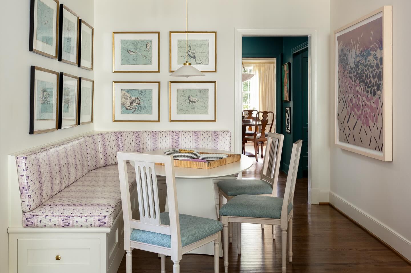 Quadrille Fabric: Brighton - Custom Navy on White Suncloth (OUTDOOR) main image 0