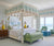 Quadrille Wallpaper: Puccini - Custom Soft Peach on Almost White Paper (5 YARD MINIMUM)