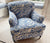 China Seas Fabric: Macambo - Custom Royal Blue on White Belgian Linen / Cotton