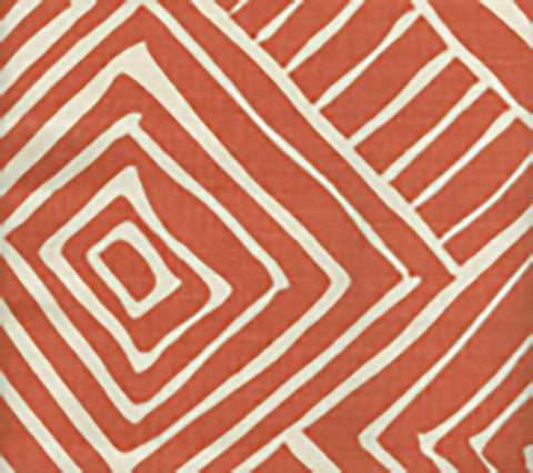 Alan Campbell Fabric: Melinda - Custom New Shrimp on Tinted Belgian Linen / Cotton