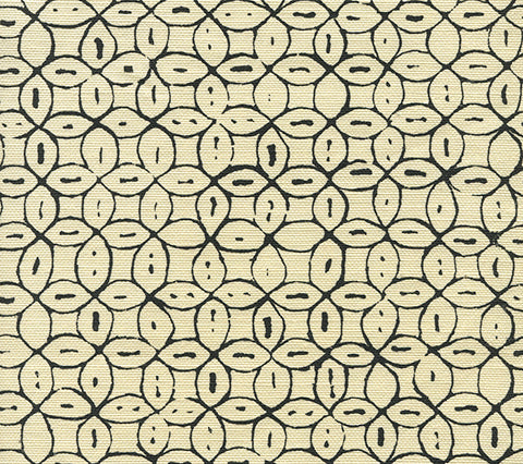 China Seas Fabric: Melong Batik - Custom Black on Tinted Belgian Linen / Cotton