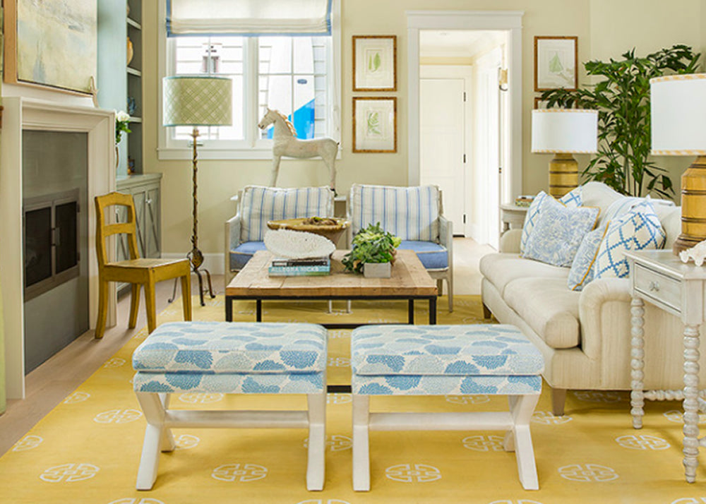 China Seas Fabric: II Blue Ikat - Custom Gray / Steel Gray on White Belgian Linen / Cotton main image 1