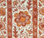 Quadrille Fabric: Palampore Stripe - Custom Orange / Red on Cream 100% Linen