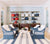 Quadrille Wallpaper: Palampore Wallpaper - Custom Blues on Almost White Paper (FIVE YARD MINIMUM)