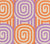 Alan Campbell Fabric: Wavelength - Custom Light Orange / Lavender on Belgian Linen / Cotton