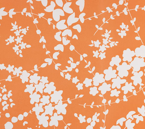China Seas Fabric: Lysette Reverse - Custom Orange on White Suncloth