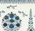 Home Couture Fabric: Kalamkari Border - Custom Slate / Sky / Royal Blue on Tinted Belgian Linen / Cotton