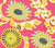 China Seas Fabric: Flora II - Custom Pink / Yellow / Green / Blue on White Linen / Cotton