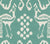 China Seas Fabric: Bali II - Custom Turquoise on Tinted Belgian Linen / Cotton