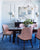 China Seas Fabric: Seto II - Custom French Blue on Tinted Belgian Linen / Cotton