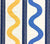China Seas Fabric: Tete a Tete Vertical - Custom Navy / Blue / Yellow on Tinted Belgian Linen/Cotton