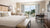 Quadrille Fabric: Tulips Background - Custom Gray on White Trevira (HOTEL QUALITY)